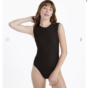 SummerSalt The Surf High Neck Zip Back One Piece swimsuit Black Size 14 NEW